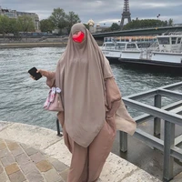 islamic 4 layers full long saudi niqab hijab burqa arab veil muslim wrap head scarf women eid prayer headwear amira khimar