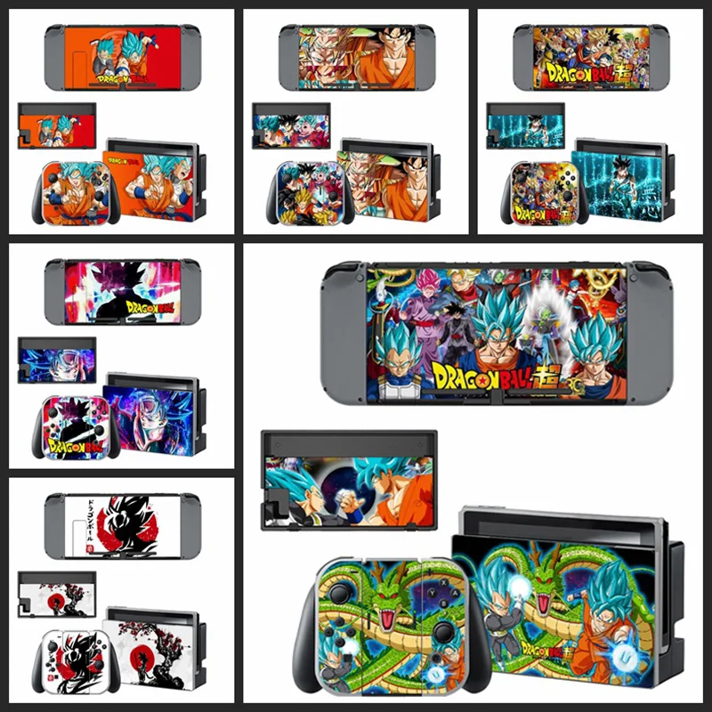 Наклейки Dragon Ball Nintendo Switch Skin Vinyl NintendoSwitch совместимые с консолью и контроллерами Joy