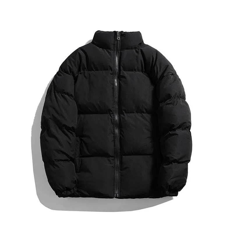 2021 winter new couple cotton jacket Korean version of the stand-up collar padded bread jacket down padded jacket men