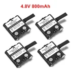 4 шт.лот 4,8 V 800 мАч, никель-металл-гидридная аккумуляторная Батарея пакет для Uniden BP-38 BP-40 BT-1013 BT-537 GMR FRS 2Way радио Батарея