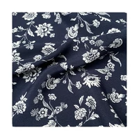 width 53 matte simple crepe de chine printed silk cotton fabric by the half yard for dress shirt cheongsam material