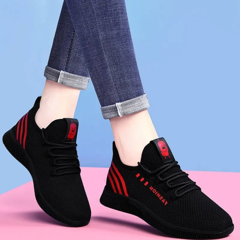 

Новая модная женская спортивная сетчатая обувь, повседневная обувь, дышащие кроссовки, Женская прогулочная Тканевая обувь