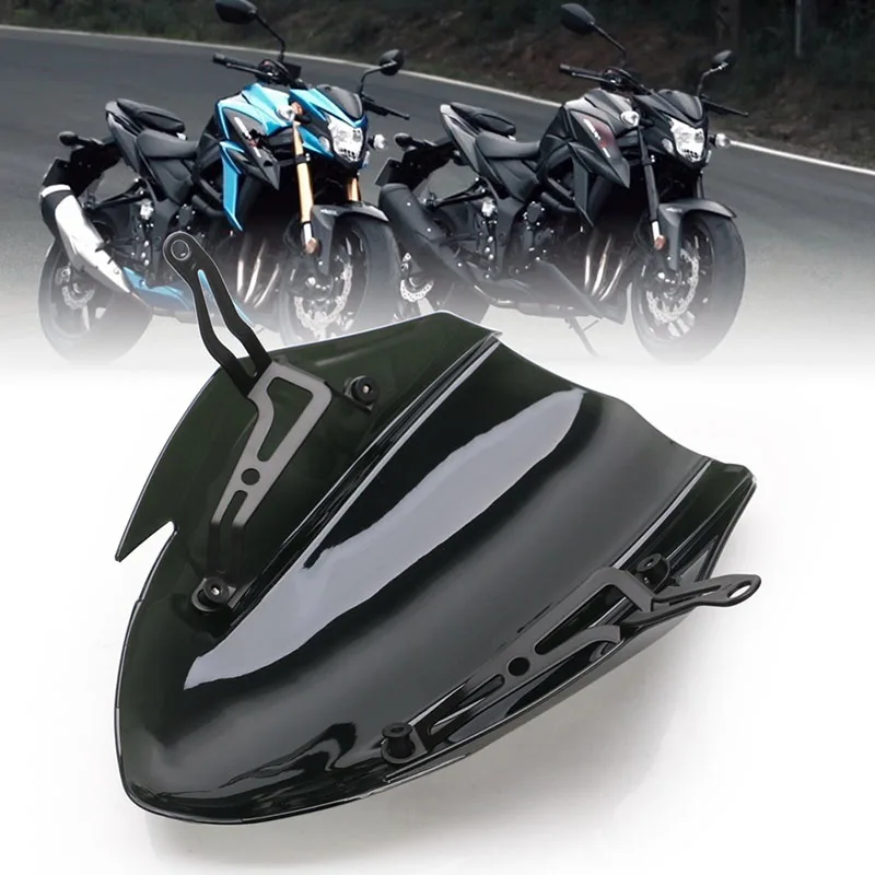 Мотоцикл ветровой экран лобовое стекло щит с кронштейном для Suzuki GSXS750 GSX-S750 GSXS 750