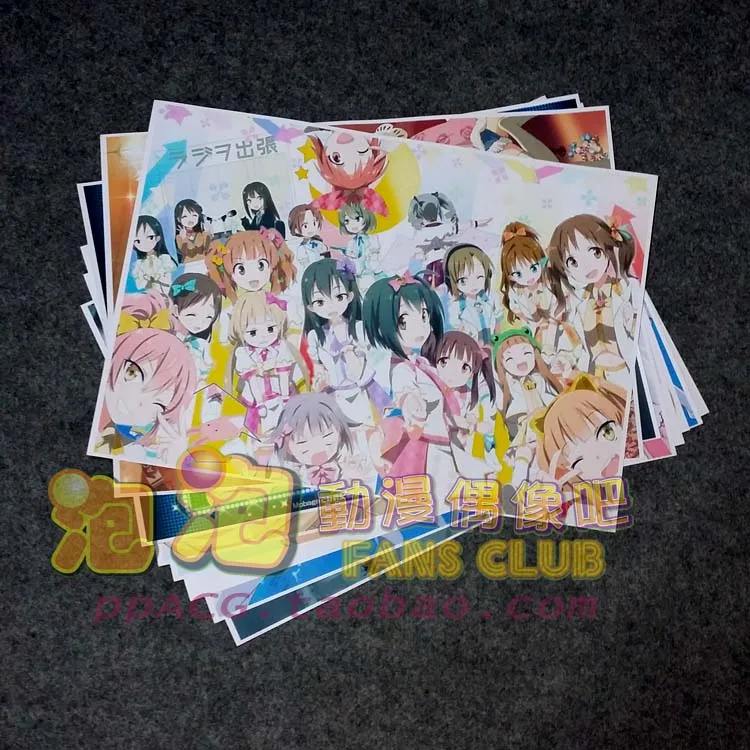 

8Pcs/1lot Anime THE IDOLM@STER Picture Posters Figures Poster 42x29cm for Wall Home Decoration Collection Gift
