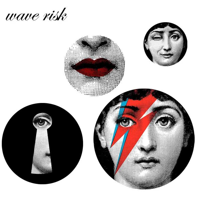 Миланский итальянский дизайнер женские тарелки с черепами узор обои разделенные