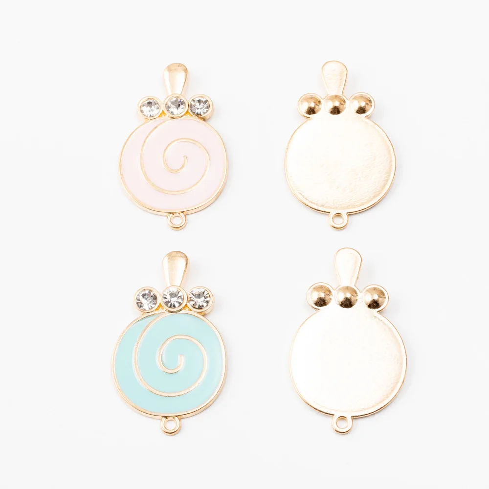 

4pcs/Lot New Arrival Enamel Plated Color Zinc Alloy Lollipop Charms Pendant DIY Handmade Craft For Jewelry Making
