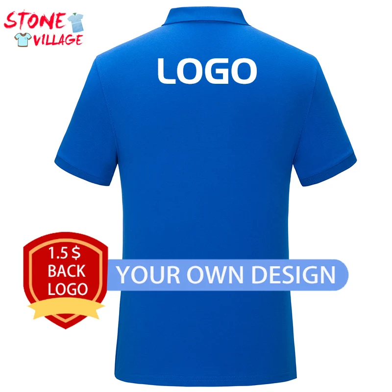 Мужская хлопковая футболка-поло с коротким рукавом принтом и вышивкой - купить по