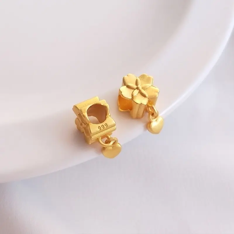 

10*17mm Beads for Jewelry Making Spacer Beads Charm for Bracelet 14k Gold Plated Charms for Jewelry Making DIY Brass Accessories