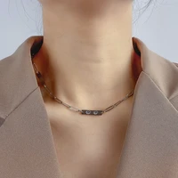 fashion new mens smile necklace female retro titanium steel clavicle chain stainless steels couple sweater chains friends gift