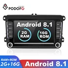 Автомобильный мультимедийный плеер Podofo 2Din Android, 7-дюймовый Wifi GPS Navi, радио, стерео приемник для VWVolkswagenGolfPoloJettaPassatSkoda
