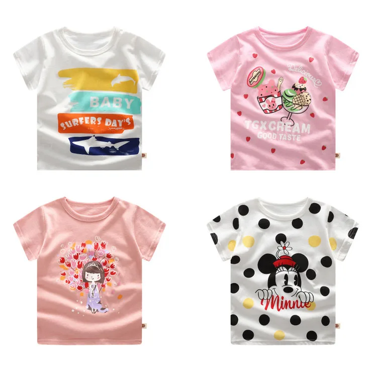 Kids Girl T Shirt Summer Baby Boy Cotton Tops Toddler Tees Clothes Children Clothing Tee Short Sleeve Casual Wear | Детская одежда и