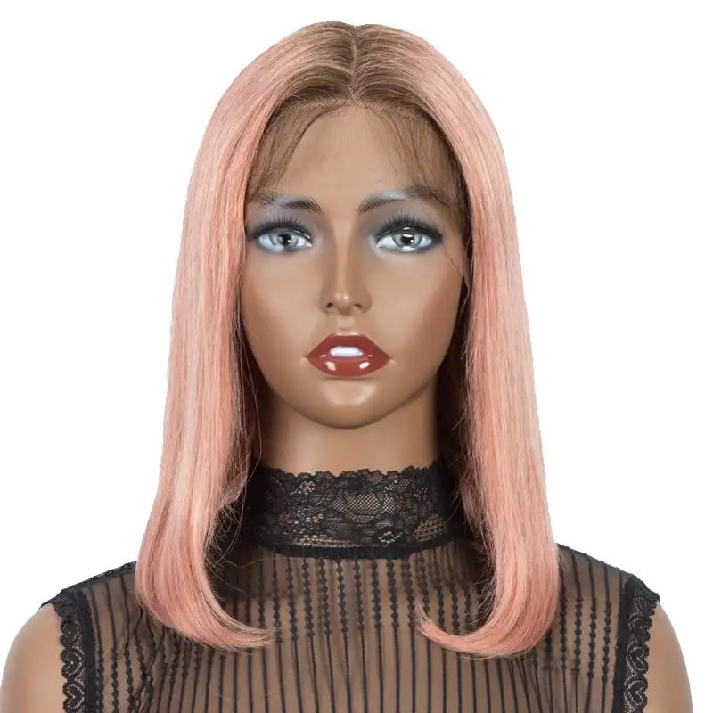 Шелковистые прямые короткие парики Ребекка из человеческих волос на сетке