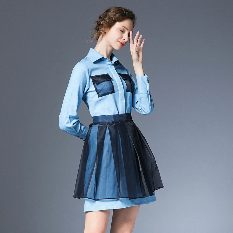 HAMALIEL/модный дизайнерский весенний комплект из 2 предметов женская джинсовая