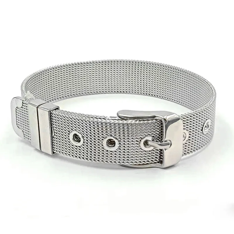 Браслет из нержавеющей стали для мужчин и женщин простой браслет в стиле панк