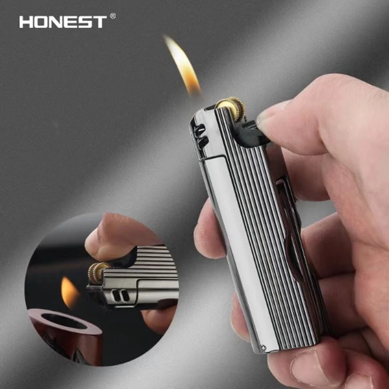 Многофункциональный фонарь Зажигалка без огня масло металл Бутан газ турбо