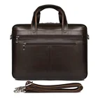 Мужской деловой портфель, из натуральной кожи, деловая сумка для ноутбука