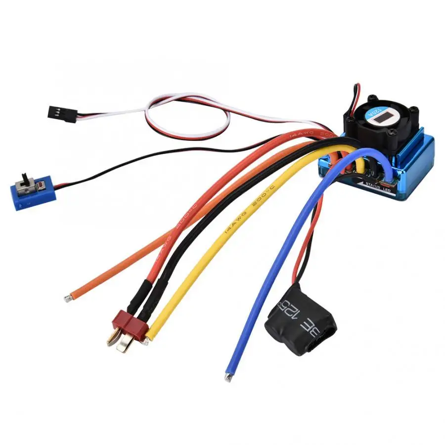 120A Brushless ESC 3650 3900KV бесщеточный двигатель и водонепроницаемый 60A/120A Бесщеточный Регулятор скорости ESC RC комбо для 1/10 RC автомобиля - Цвет: 120A Brushless ESC
