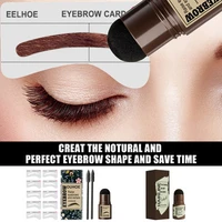1set eyebrow powder hairline shading powder comes with eyebrow cards brow brush naturally lasting without blooming brown eyebrow