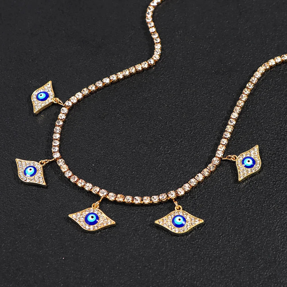 Женская цепочка на талию сглаза голубого цвета |