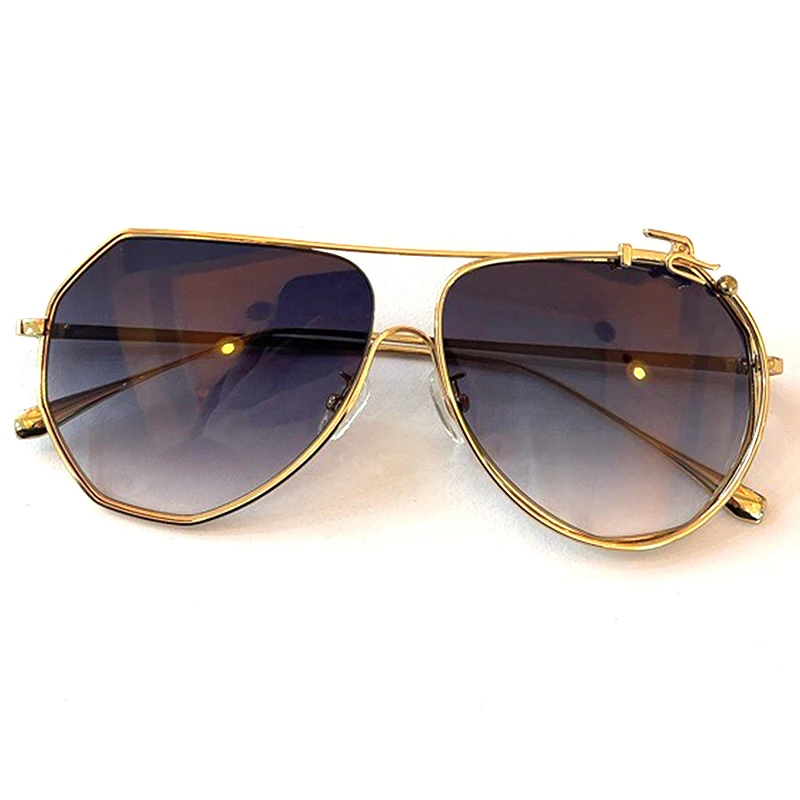 

Sunglasses Women New 2021 Pilot Gradient Mirror Vintage Sun Glasses For Female Men Luxury Brand Eyeglasses UV400