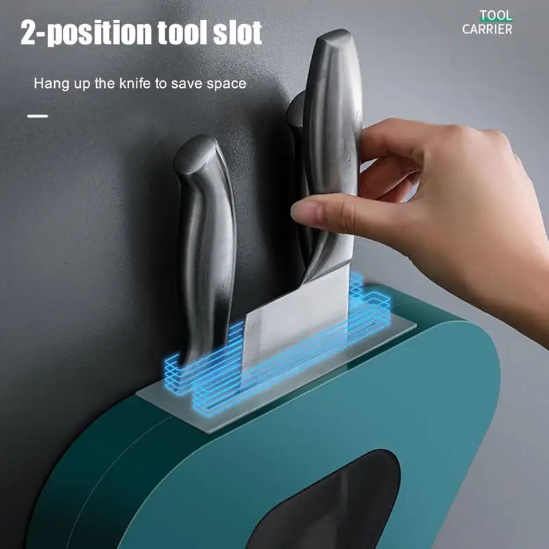 

1Pcs Paste-type Punch-free Knife Holder Kitchen Storage Rack Knife Holder Knife Holder Shelf Wall-mounted Kitchen Utensil Rack