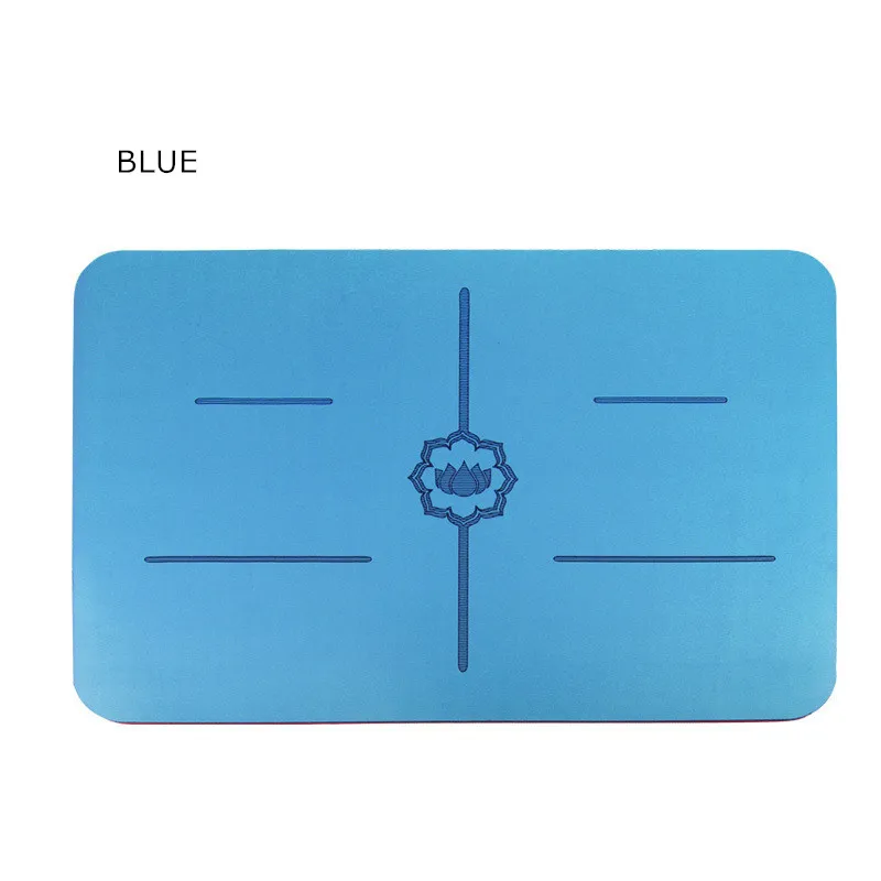 BLUE 5 мм коврик для упражнений Йога нескользящий прочный Пилатес фитнес-Тренировка тренажерный зал медитация подушка натуральный каучук толстые подушечки для похудения - Цвет: BLUE