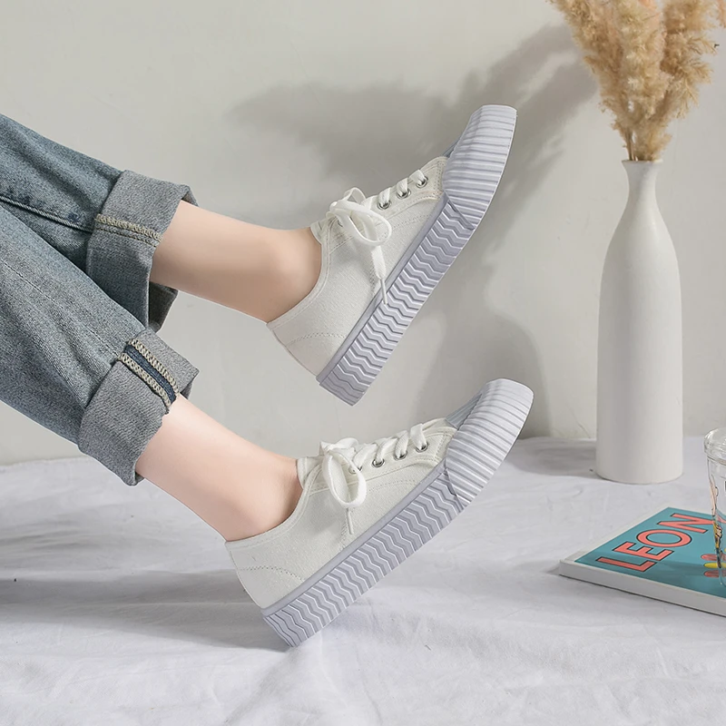 

Spring causal shoes woman solid women sneakers breathable canvas shoes sneakers women flat with ladies shoes U12-20