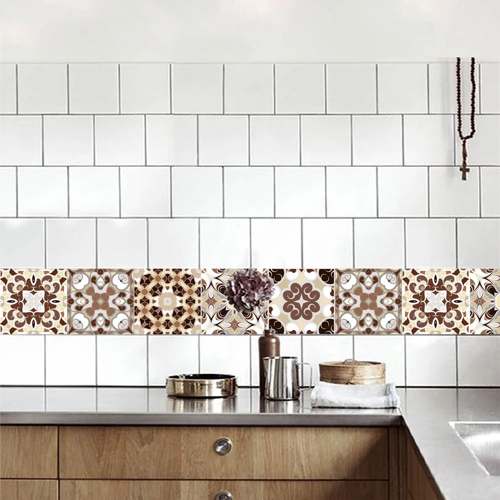 

Ceramic tile sticker old-fashioned staircase decal self-adhesive 1Pc exquisite home decoration