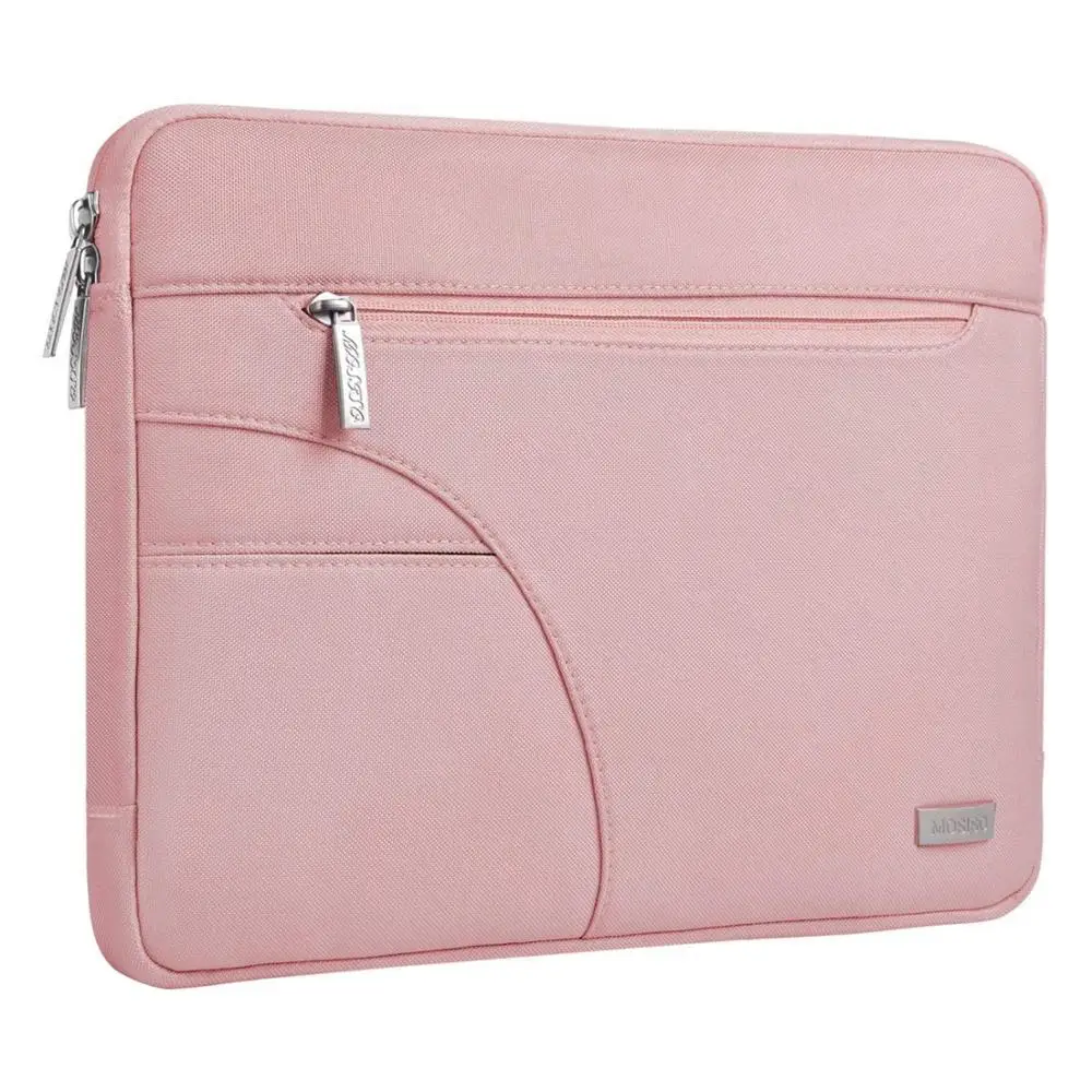 Чехол-сумка для ноутбука MOSISO для Macbook Dell hp lenovo Surface notebook Air Pro 11 13 13,3 15 16 дюймов - Цвет: Side Pocket Pink
