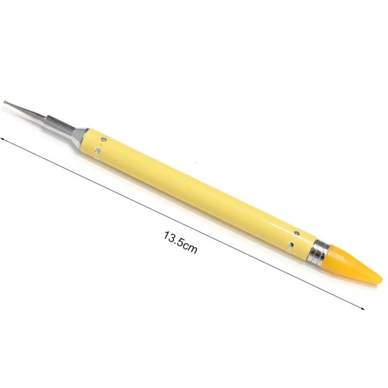 

1pcs Dual-ended Wax Dotting Pen Rhinestone Picker Drill Point Pencil Nail Tools Steel Nails Art Dotting For UV Gel Polish