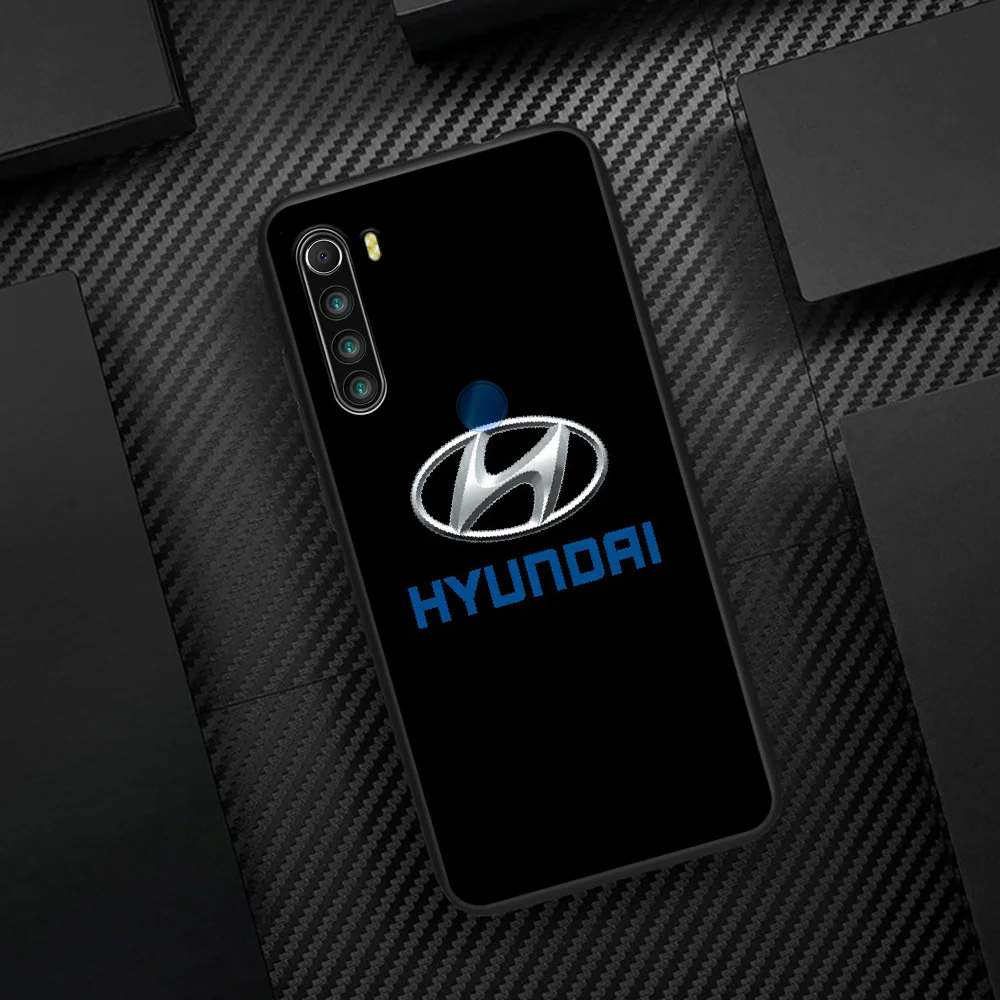 

Hyundai Car Phone Case Cover Hull For XIAOMI Redmi 7 7A 8 8A 9 9C Note 6 7 8 9 9S K20 Pro K30 black Cell Fashion Etui Trend
