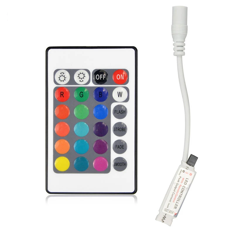 

DC12V 24key / 44 key RGB IR Remote Controller or USB 5V APP Bluetooth control For LED Strip light Accessoires SMD 5050 2835