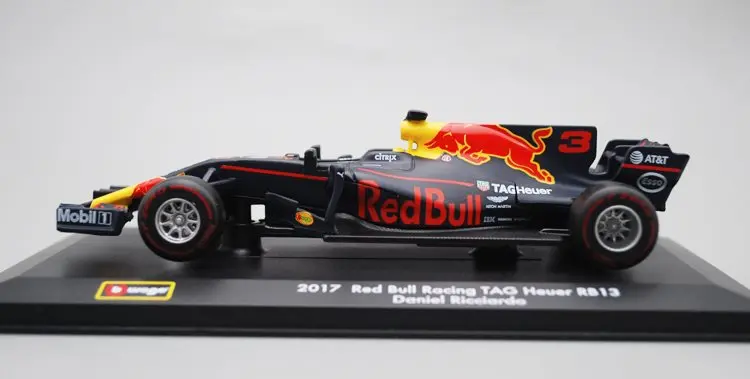 Bburago 1/32 1:32 Red Bull TAG Heuer RB13 No3 Daniel Ricciardo F1 formal 1 автомобиль литой дисплей модель игрушка