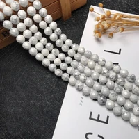 high quality white natural stone section beads pick size loose bead 6mm 8mm for charm handmade bracelets diy personality jewelr