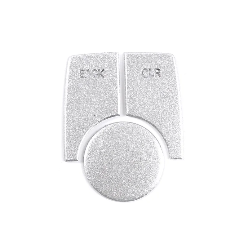 

Car Accessories Interior Multimedia Button Sticker (BACK Style) For Mercedes-Benz A-Class B-Class CLA GLA Aluminum Alloy Silver