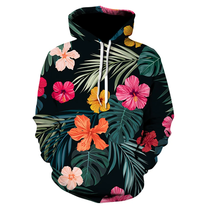 Novelty Fashion style Mens Hoodies Retro flowers Rose 3d Printed hoodie Brand desgin Sweatshirts jacket men clothing Pullover | Мужская