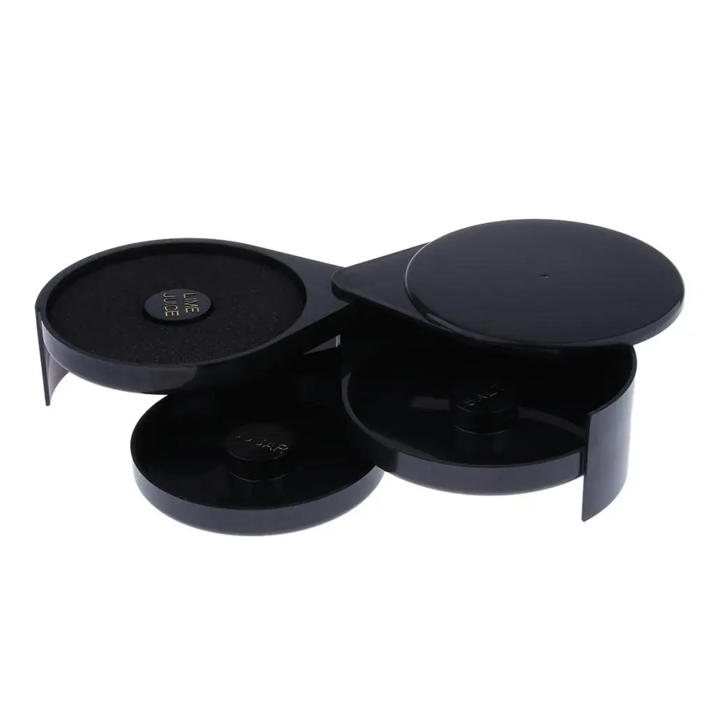 3 яруса Для Хранения Сахара соли лайма коктейля маргариты сока стеклянная оправа