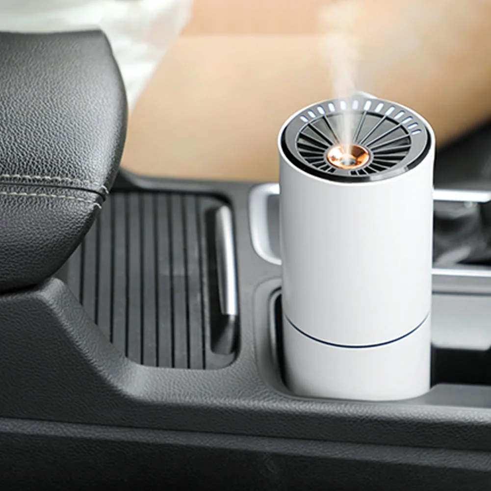 

New Car Humidifier Air Purifier USB Powered Negative Ion Car Air Freshener with LED Interior Odor Remover Home Office Car Use
