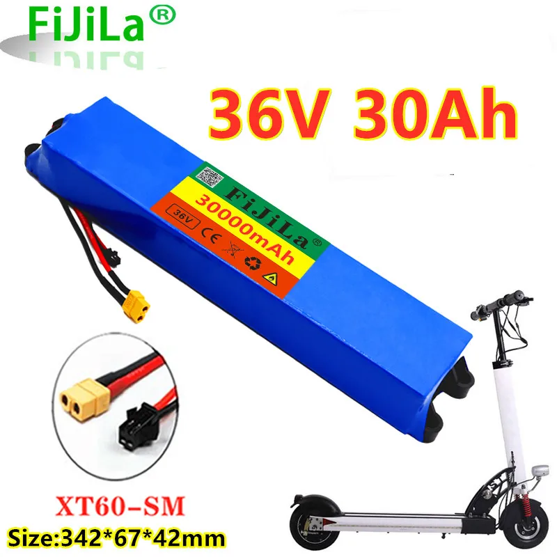 

36V 30Ah 18650 lithium battery pack 10S3P 30000mah 250W-500W Same port 42V Electric Scooter M365 ebike Power Battery with BMS