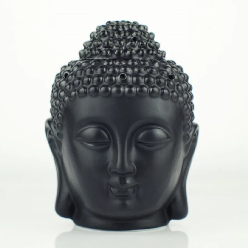 

Ceramics Buddha Head Diffuser Aromatherapy Candle Candlestick Deodorant Healing Incense Burner Decoration Yoga Room Hotel