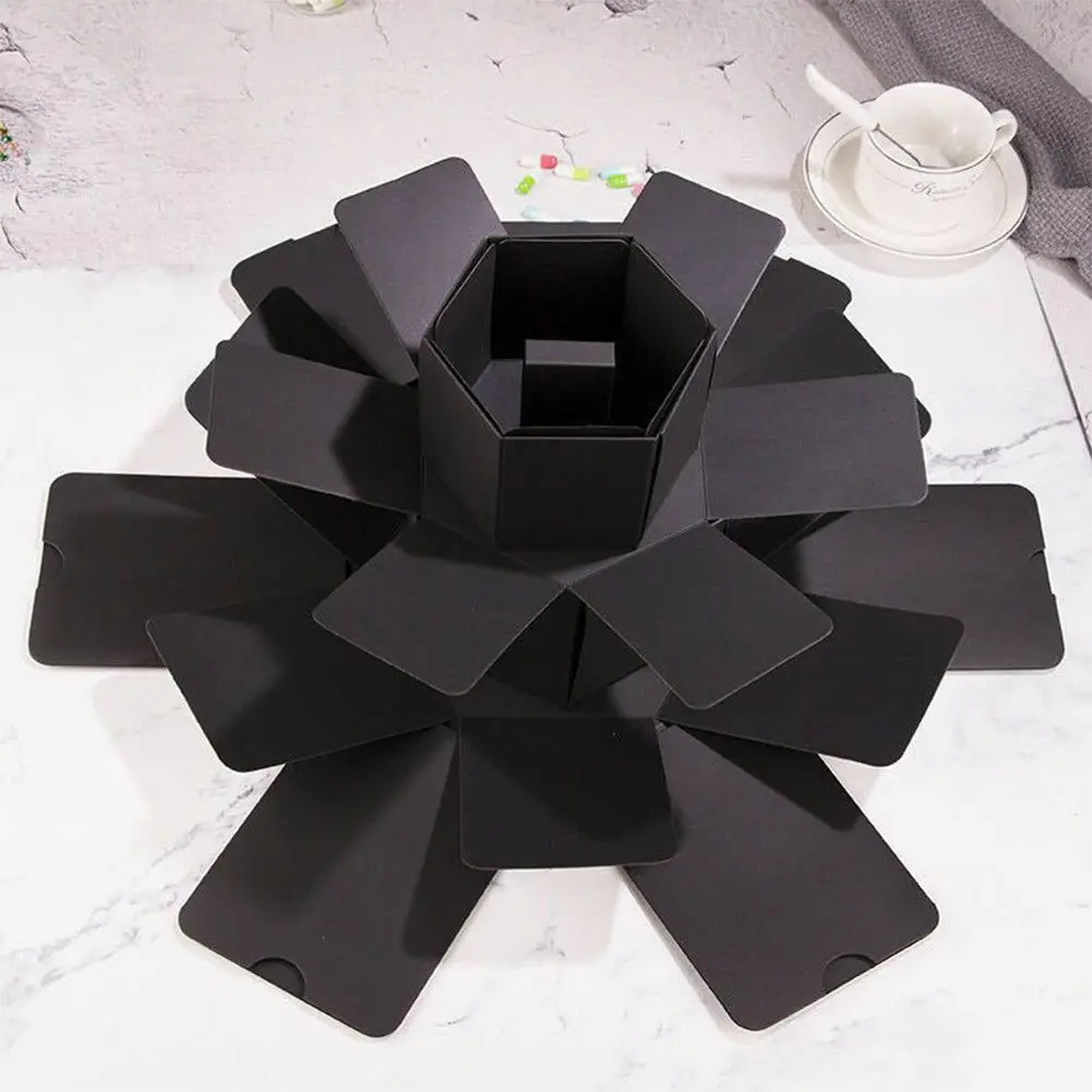 Шестигранный сюрприз Взрывная коробка DIY альбом для скрапбукинга на День святого Валентина Свадебный Подарок Фотоальбом креативный альбом GiftBox
