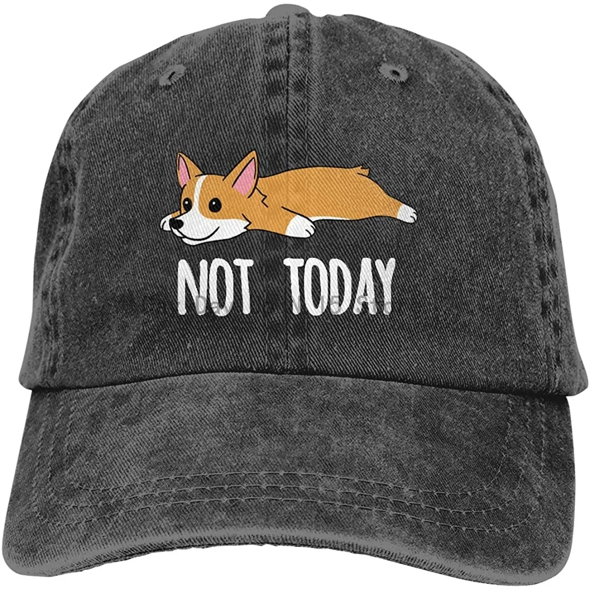 

Not Today Corgi Dog Summer Distressed Baseball Cap Dad Hat for Men Women