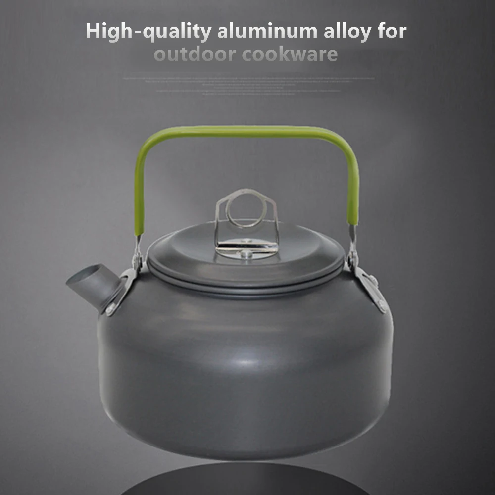 

Походный чайник, посуда для барбекю л, алюминиевый кофейник для кемпинга, Путешествий, Походов, набор посуды для пикника,