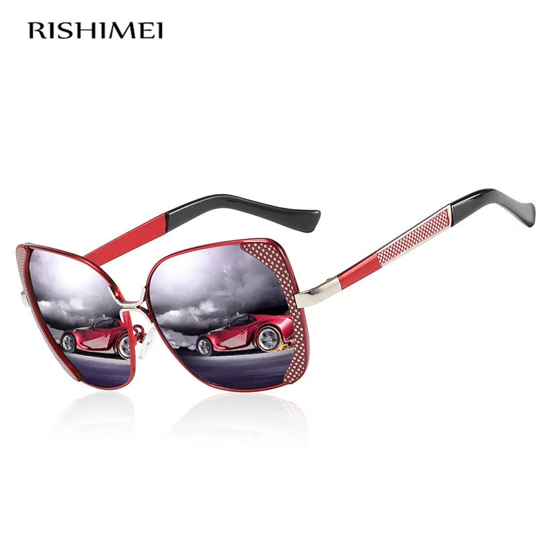 Новые роскошные поляризационные солнцезащитные очки в большой оправе женские