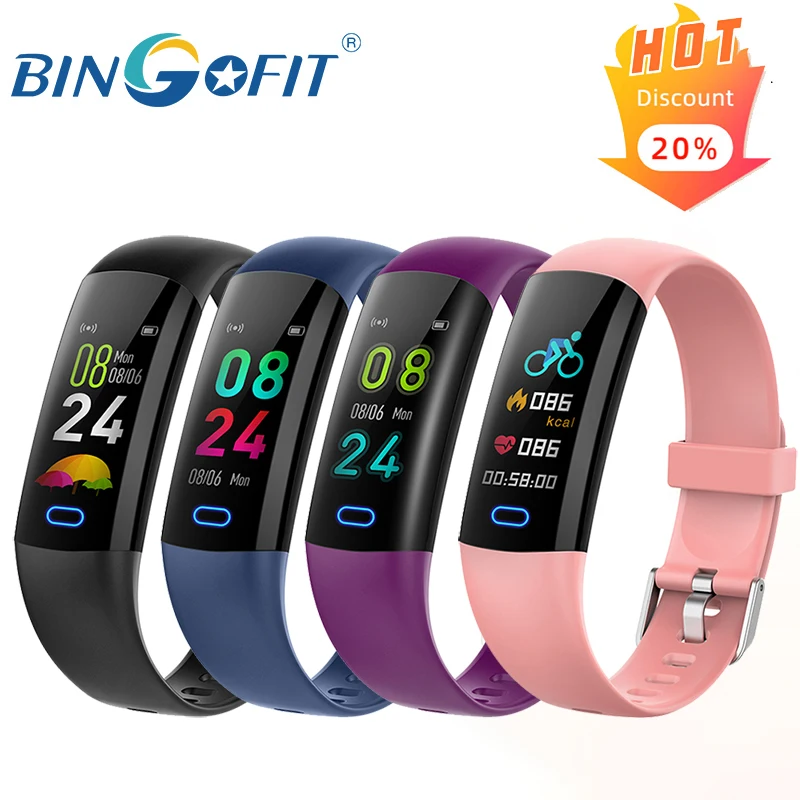 BingoFit FT903HR детский умный Браслет фитнес трекер пульсометр Bluetooth IP67 с напоминанием