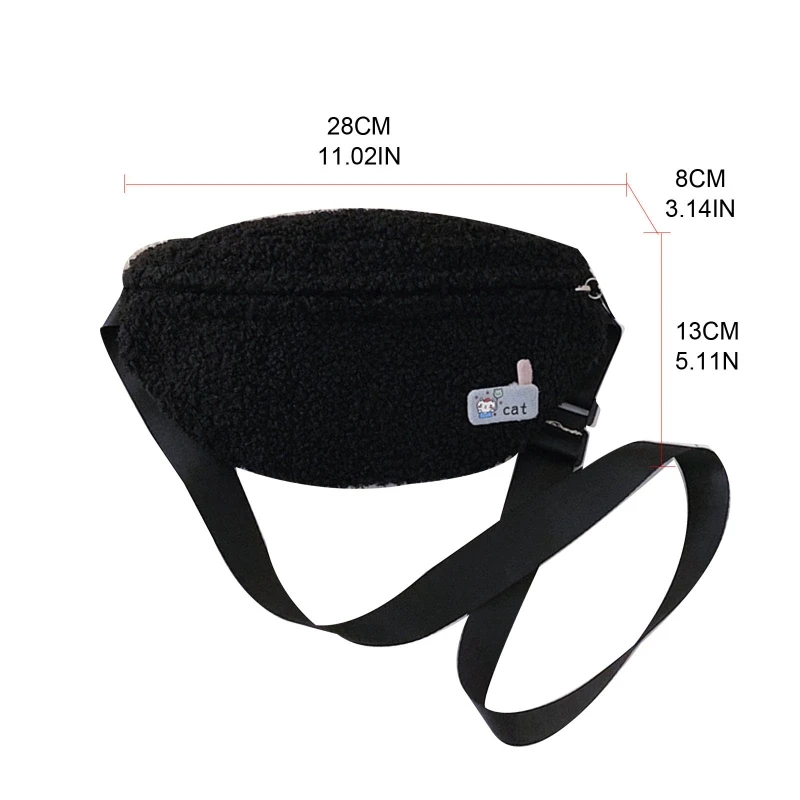 

Bag Women Casual Women's Waist Bag Fanny Pack Fashion Plush Belt Bags Crossbody Chest Pouc 066F