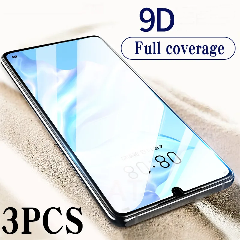 3 шт 9D полное покрытие из закаленного стекла для huawei P30 lite P20 lite Pro Защитная пленка для экрана для honor 10 20 9 lite 20 Pro стекло