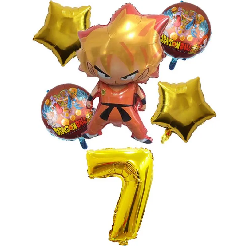 Новинка Лидер продаж 6 шт./компл. Сон Гоку мультфильм сайян фольгированные шары
