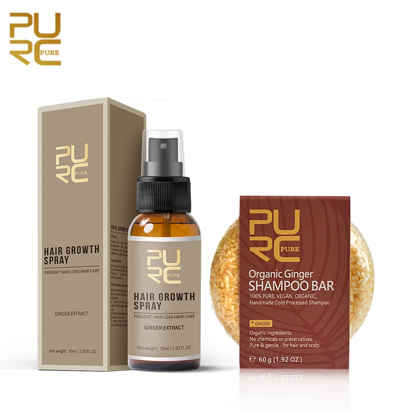 PURC 2 шт шампунь для волос натуральный имбирь ручной работы мыло бар сухой Твердый