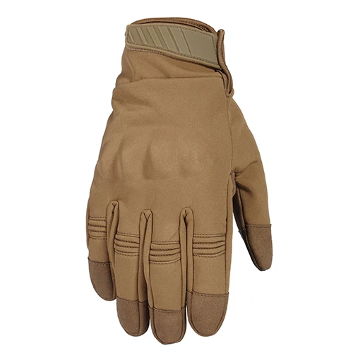 Brown Touch Screen Waterproof Fleece Tactical Army Combat Airsoft Military Hunting Climbing Cycling Hard Knuckle Full Finger Gloves - Color: Brown